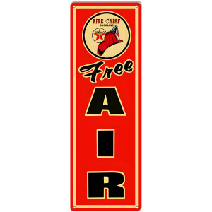 Texaco Free Air Gasoline Metal Sign - 8" x 24"