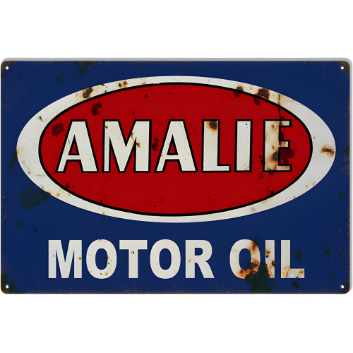 Amalie Motor Oil Metal Sign - 16" x 24"