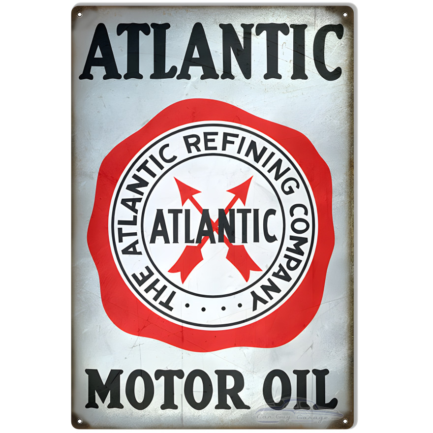 Atlantic Refining Company Motor Oil Metal Sign - 12" x 18" Atlantic Refining Company Motor Oil Metal Sign - 12" x 18"