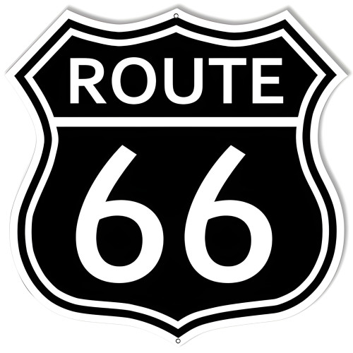 Route 66 Gas Station Metal Sign - 15" x 15"
