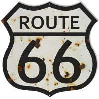 Route 66 Gas Station Metal Sign - 15" x 15"