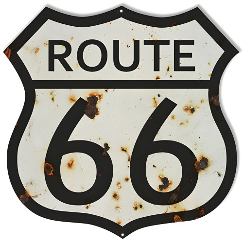 Route 66 Gas Station Metal Sign - 15" x 15"