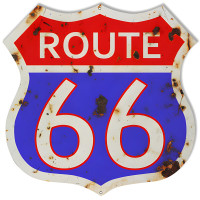 Route 66 Gas Station Metal Sign - 15" x 15"