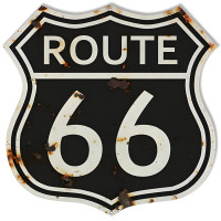 Route 66 Gas Station Metal Sign - 15" x 15"