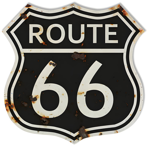 Route 66 Gas Station Metal Sign - 15" x 15"