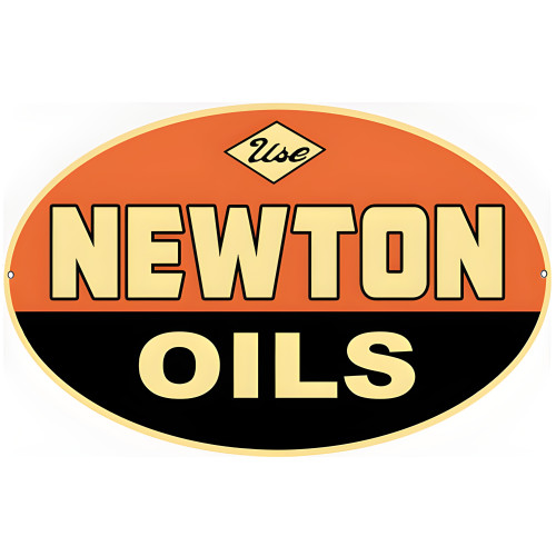 Newton Oils Motor Oil Metal Sign - 11" x 18"