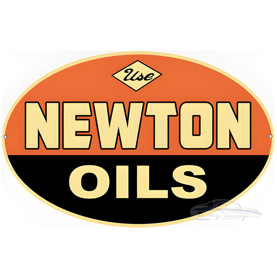 Newton Oils Motor Oil Metal Sign - 11" x 18" Newton Oils Motor Oil Metal Sign - 11" x 18"