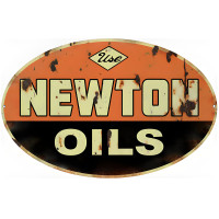 Newton Oils Motor Oil Metal Sign - 11" x 18"