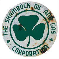 Shamrock Corporation Oil And Gas Metal Sign - 14" Round