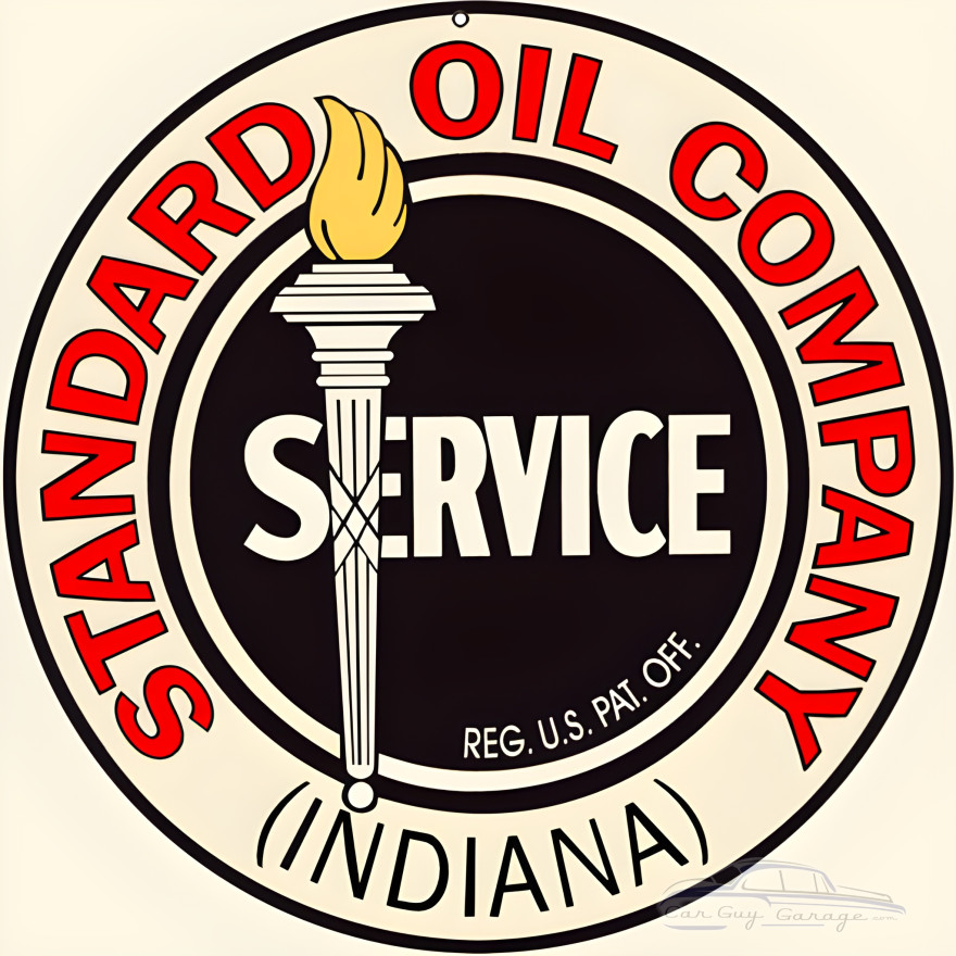 Indiana Standard Oil Metal Sign - 24" Round Indiana Standard Oil Metal Sign - 24" Round