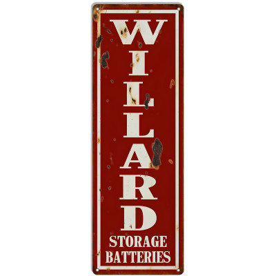Willard Batteries Gas Station Sign - 6 x 18