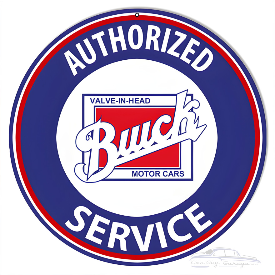 Buick Valve In Head Service Gas Station Metal Sign - 14" Round Buick Valve In Head Service Gas Station Metal Sign - 14" Round