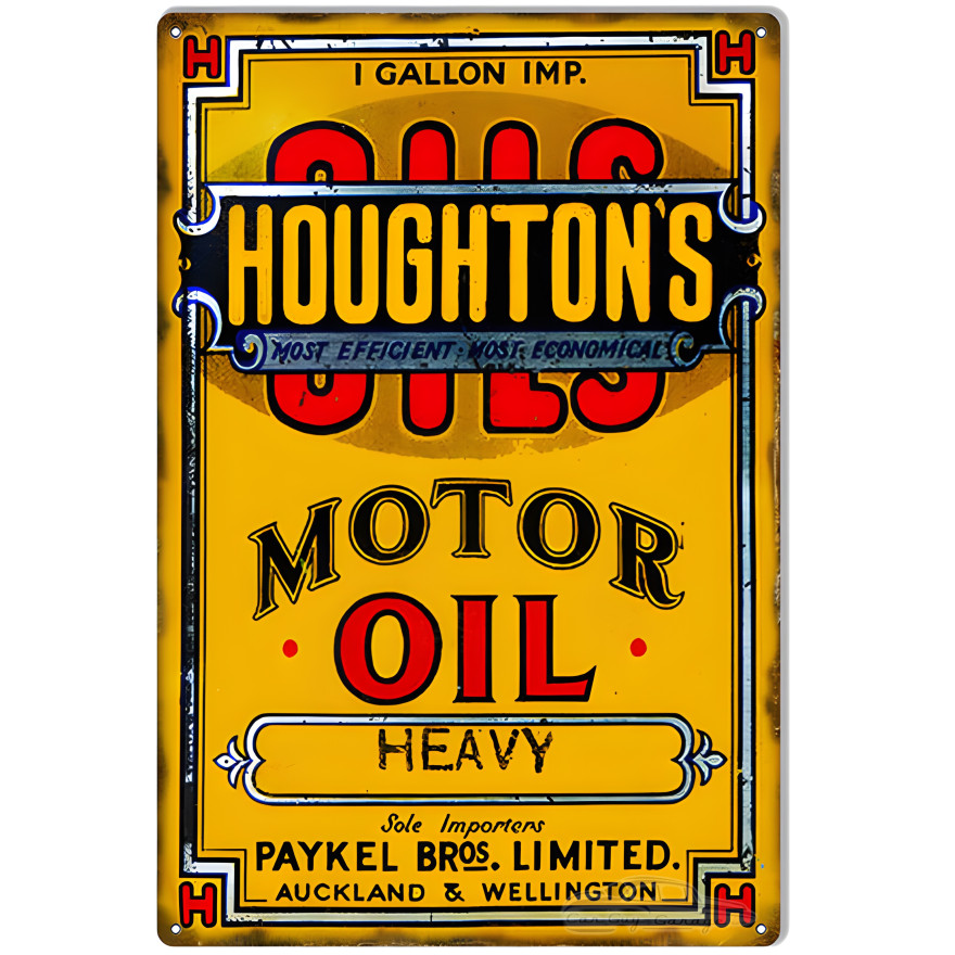 Houghton's Heavy Motor Oil Metal Sign - 12" x 18" Houghton's Heavy Motor Oil Metal Sign - 12" x 18"