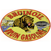 The Bear Bruin Oil And Gasoline Motor Oil Metal Sign - 9" x 14"