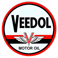 Veedol Motor Oil Metal Sign - 24" Round