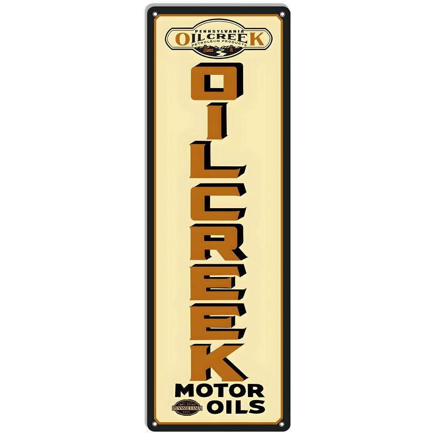 Oil Creek Motor Oils Metal Sign - 6" x 18" Oil Creek Motor Oils Metal Sign - 6" x 18"