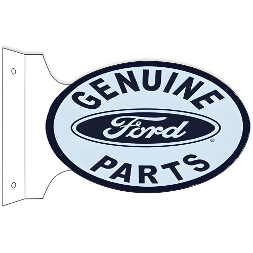 Genuine Ford Parts Double Sided Flange Metal Sign - 12" x 18"