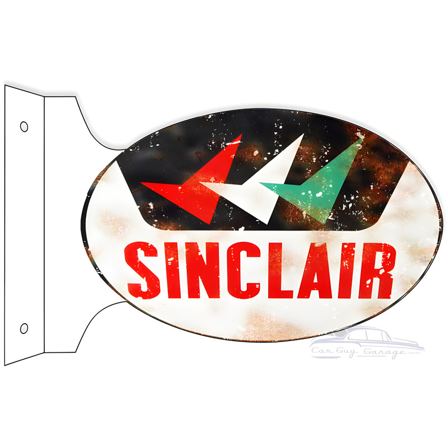 Sinclair Motor Oil Double Sided Flange Metal Sign - 12" x 18" Sinclair Motor Oil Double Sided Flange Metal Sign - 12" x 18"