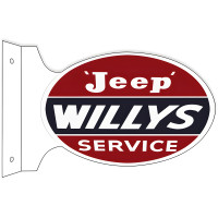 Jeep Willys Service Flange Metal Sign - 12" x 18"