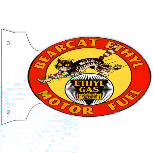 Bearcat Ethyl Gas Motor Fuel General Motors Product Metal Sign - 12" x 18"