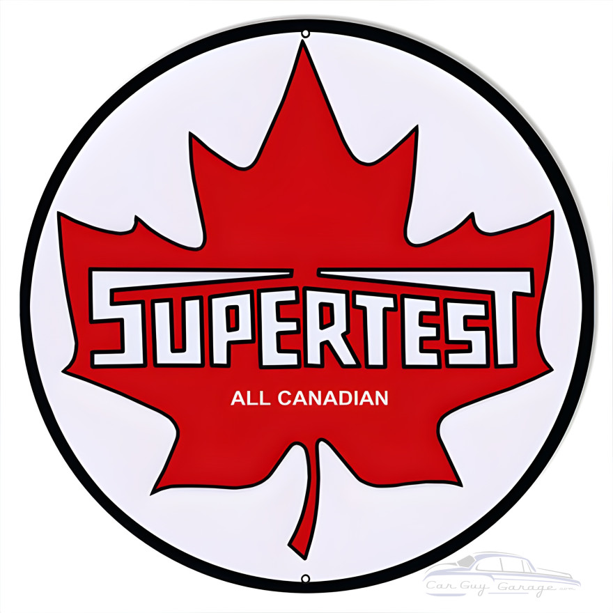 Supertest Canadian Motor Oil Metal Sign - 24" Round Supertest Canadian Motor Oil Metal Sign - 24" Round