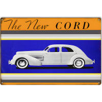 The New Cord Automobile Garage Shop Metal Sign - 12" x 18"