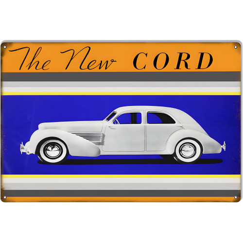 The New Cord Automobile Garage Shop Metal Sign - 12" x 18"