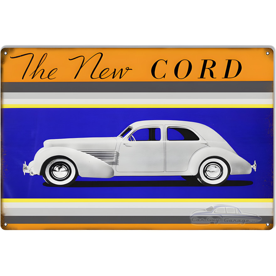 The New Cord Automobile Garage Shop Metal Sign - 12" x 18" The New Cord Automobile Garage Shop Metal Sign - 12" x 18"