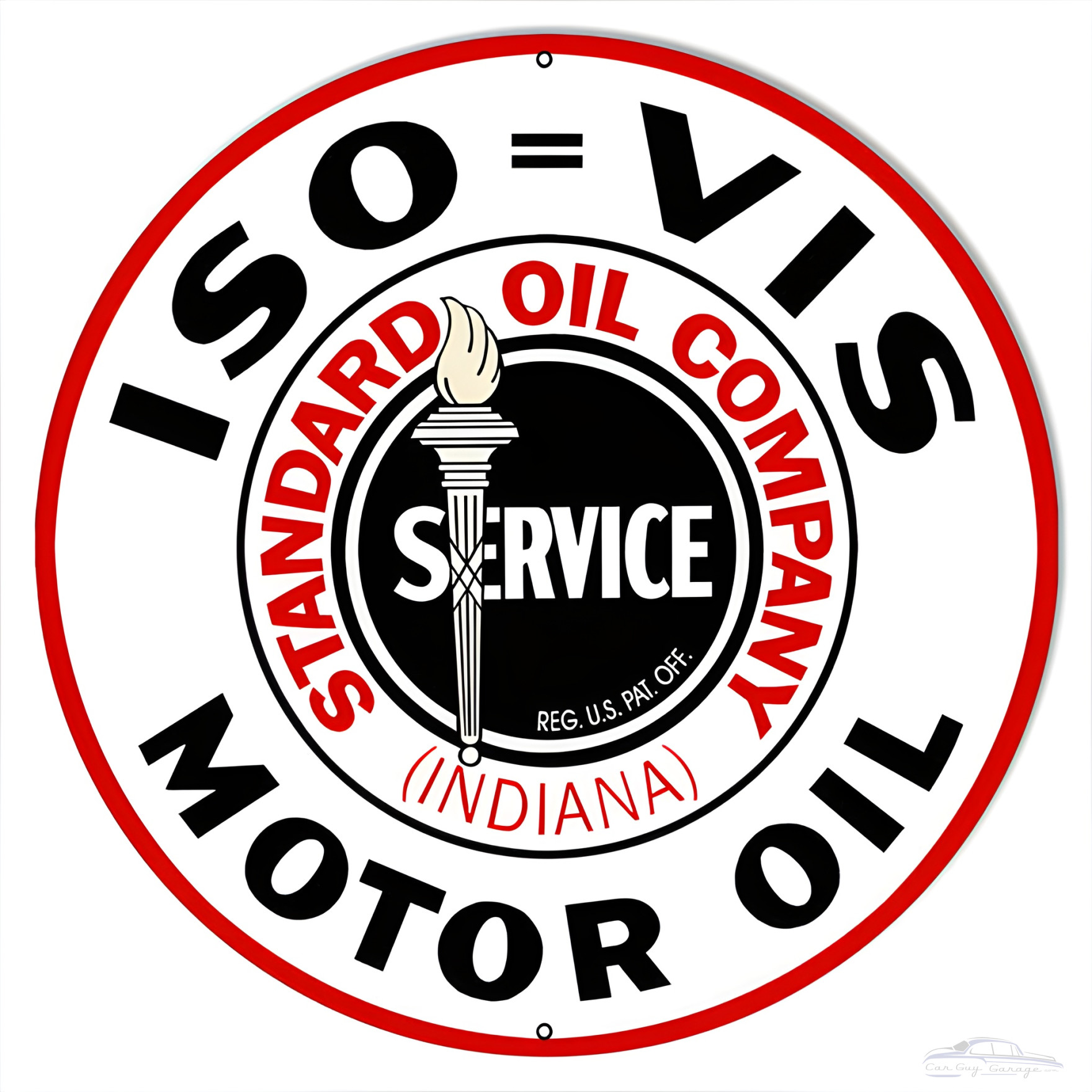 Extra Large ISO VIS Standard Motor Oil Metal Sign - 24