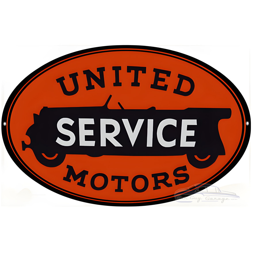 United Service Motors Gas Station Metal Sign - 9" x 14" United Service Motors Gas Station Metal Sign - 9" x 14"