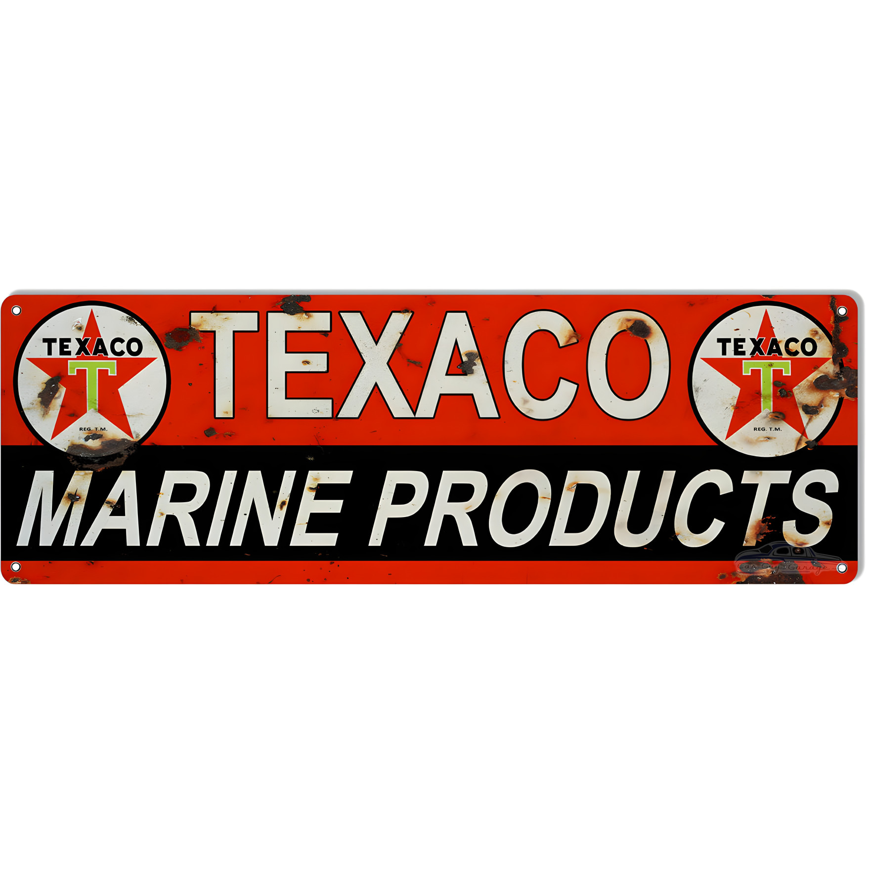 Texaco Marine Products Motor Oil Metal Sign - 6" x 18"