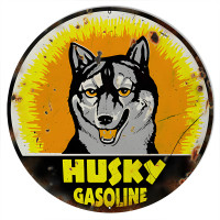 Husky Gasoline Metal Sign - 24" Round