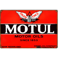 Swan Finch Motul 1853 Motor Oil Metal Sign - 12" x 18"