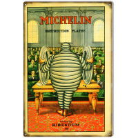 Michelin Tires Instruction Plates Garage Shop Metal Sign - 12" x 18"