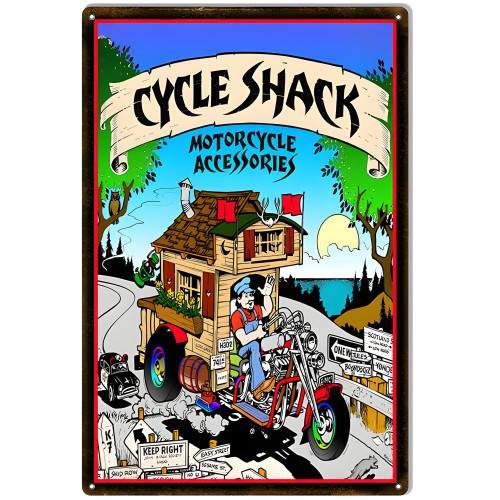 Cycle Shack Accessories Metal Sign - 12" x 18"