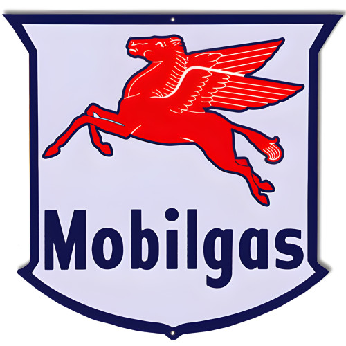 Mobilgas Metal Sign - 16" x 16"