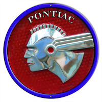 Large Pontiac Garage Shop Metal Sign - 18" Round