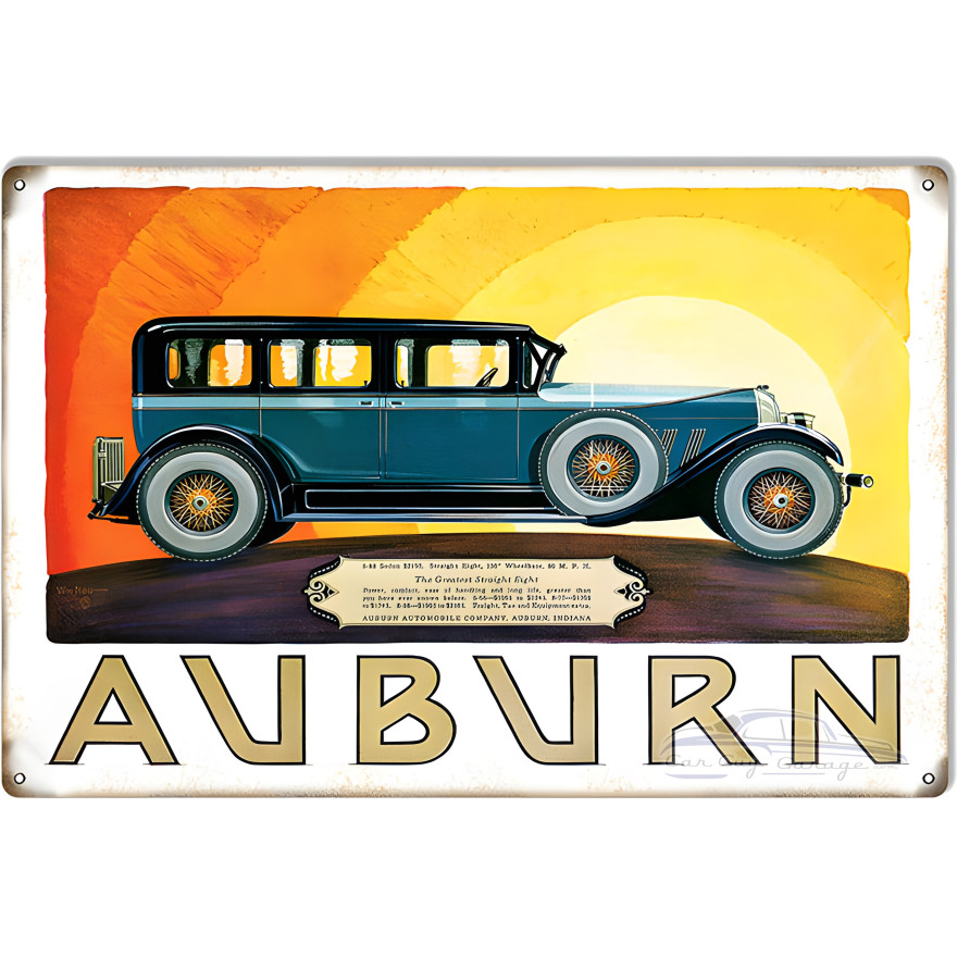 Auburn Vintage Automobile Garage Shop Metal Sign - 12" x 18" Auburn Vintage Automobile Garage Shop Metal Sign - 12" x 18"