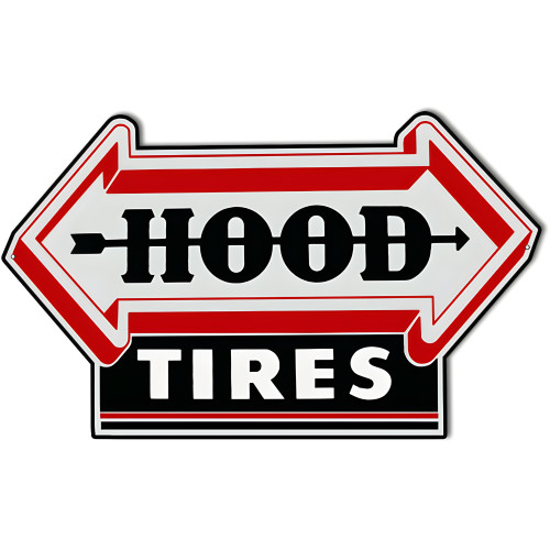 Hood Tires Garage Shop Metal Sign - 15" x 24"