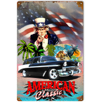 Chevy Station Wagon Classic Metal Sign - 12" x 18"