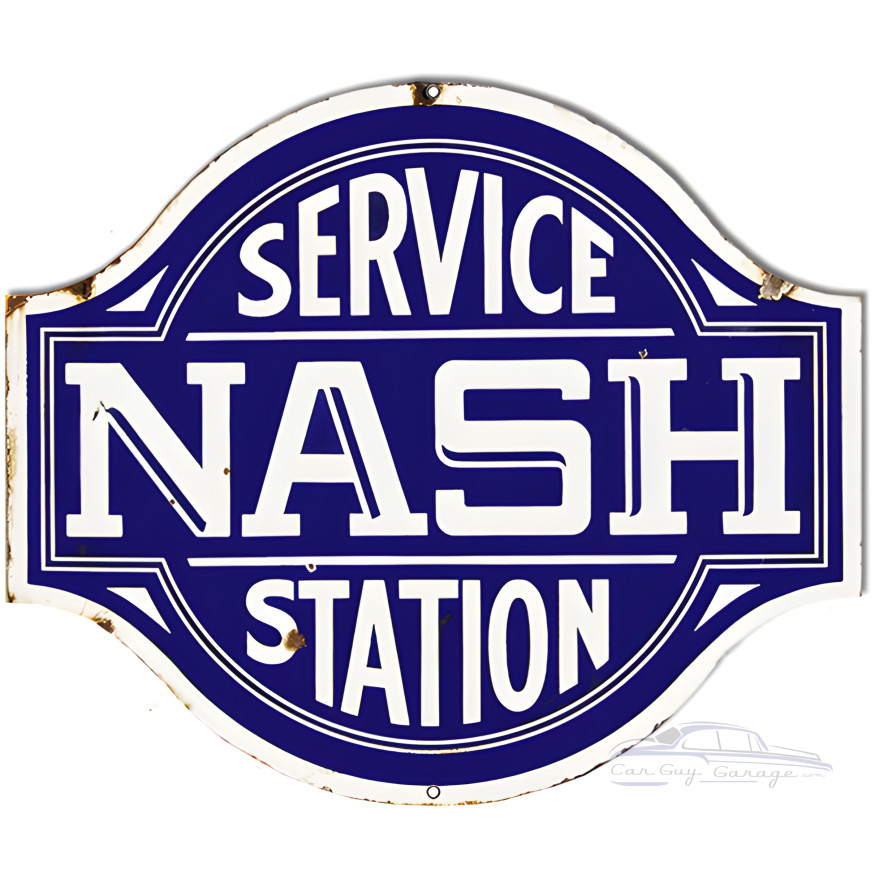 Nash Service Station Metal Sign - 20" x 23" Nash Service Station Metal Sign - 20" x 23"