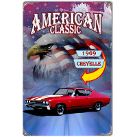 1969 Chevelle Classic Metal Sign - 12" x 18"