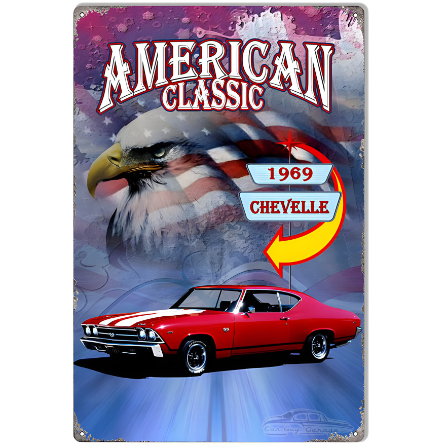 1969 Chevelle Classic Metal Sign - 12" x 18" 1969 Chevelle Classic Metal Sign - 12" x 18"