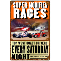 Super Modified Races Metal Sign - 12" x 18"