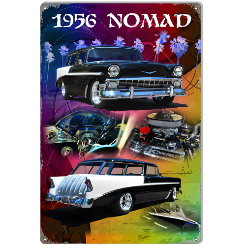 1956 Chevy Nomad Classic Metal Sign - 12" x 18"