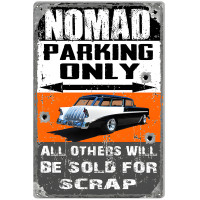 Nomad Parking Only Metal Sign - 12" x 18"