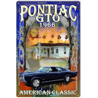 Pontiac GTO 1966 Metal Sign - 12" x 18"