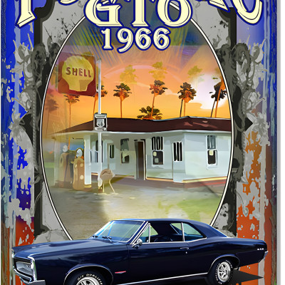Gto Sign Pontiac GTO Sign - 1966 Metal Garage Art