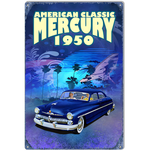 1950 Mercury Metal Sign - 12" x 18"