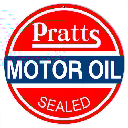 Pratts Motor Oil Metal Sign - 14" x 14"